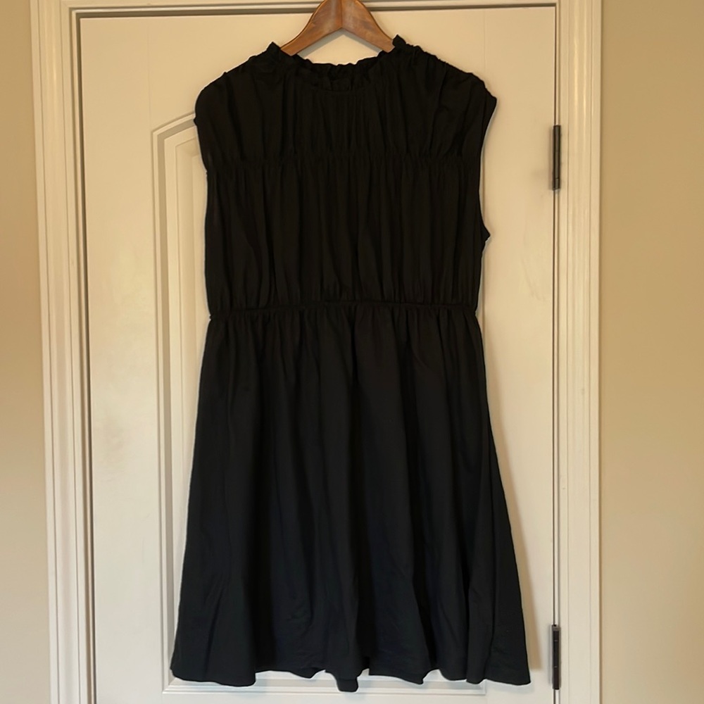 Black Ann Taylor sleeveless dress.